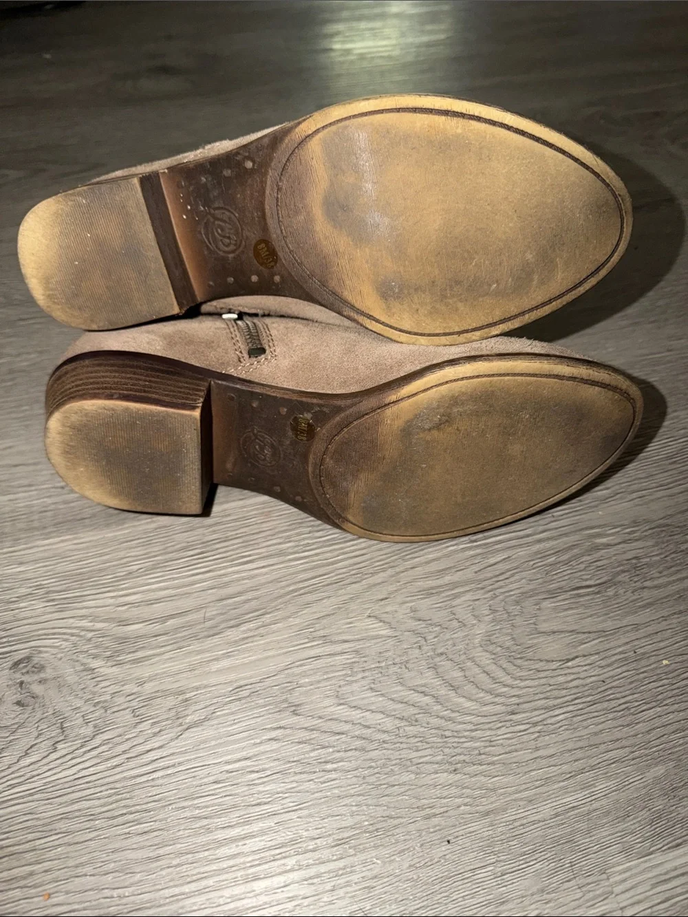 Lucky Brand Suede Ankle Boots in Taupe brown  Sz 8
